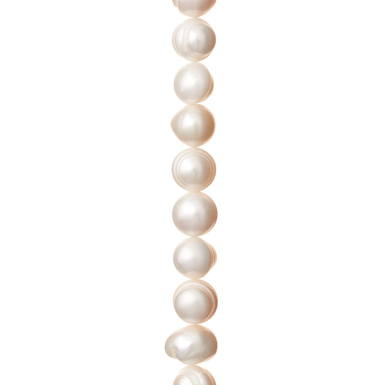 White Pearl Potato Beads, 9mm by Bead Landing&#x2122;